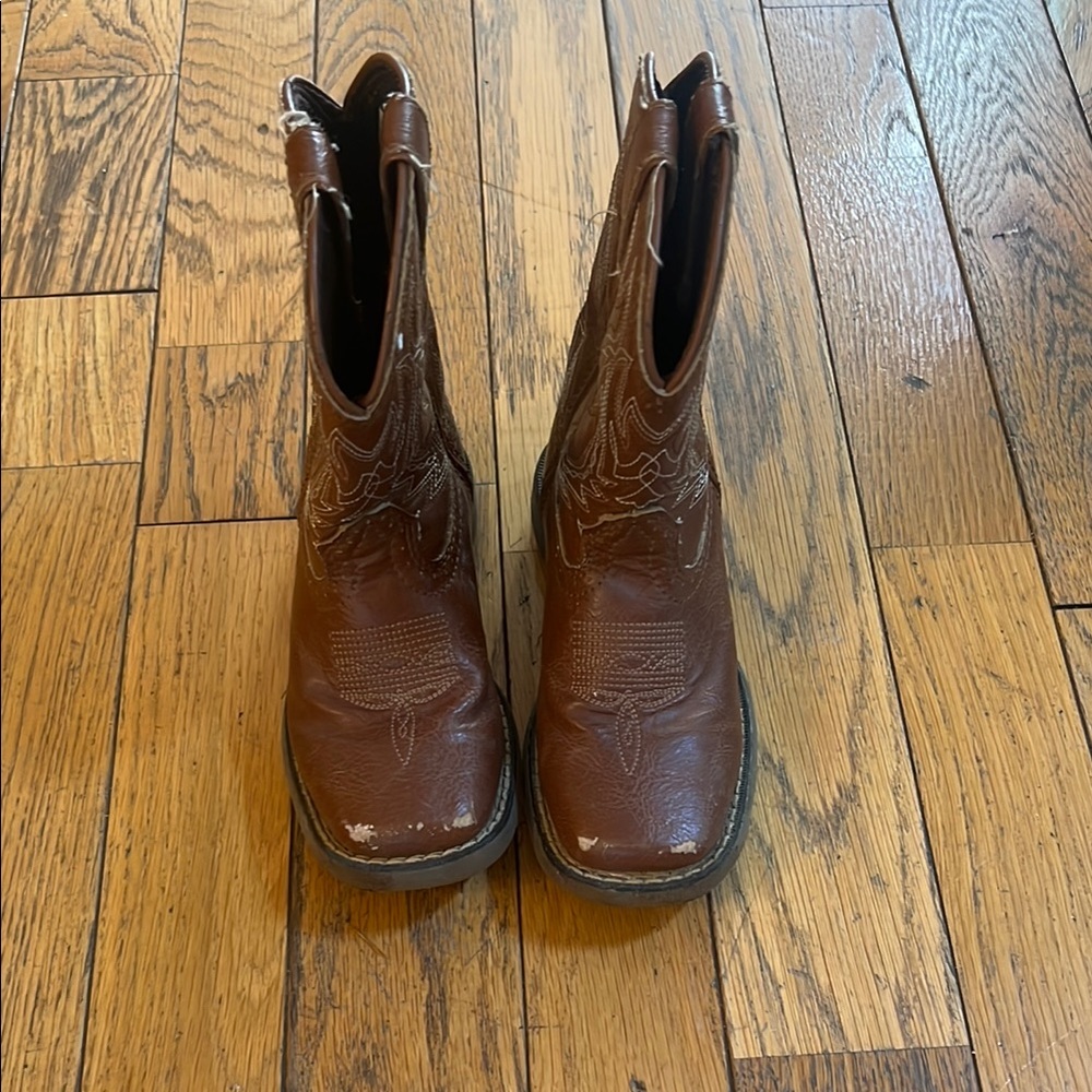 Durango Brown Leather Boots with Lace-Up Closure and Welted Construction